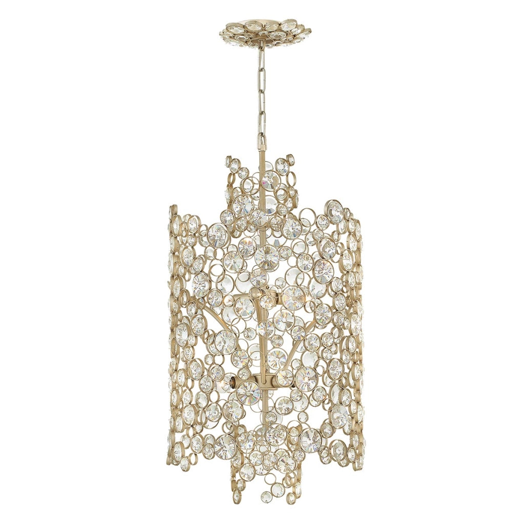 Lampadario Anya glamour cristalli argento 6xE14 Hinkley