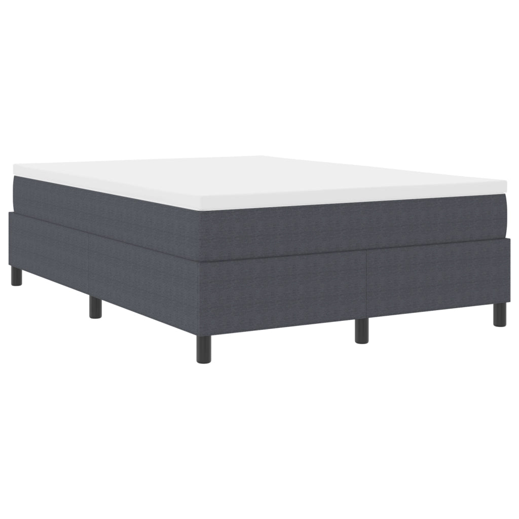 Letto con Box Spring Grigio Scuro 140x200 cm Tessuto a Corda