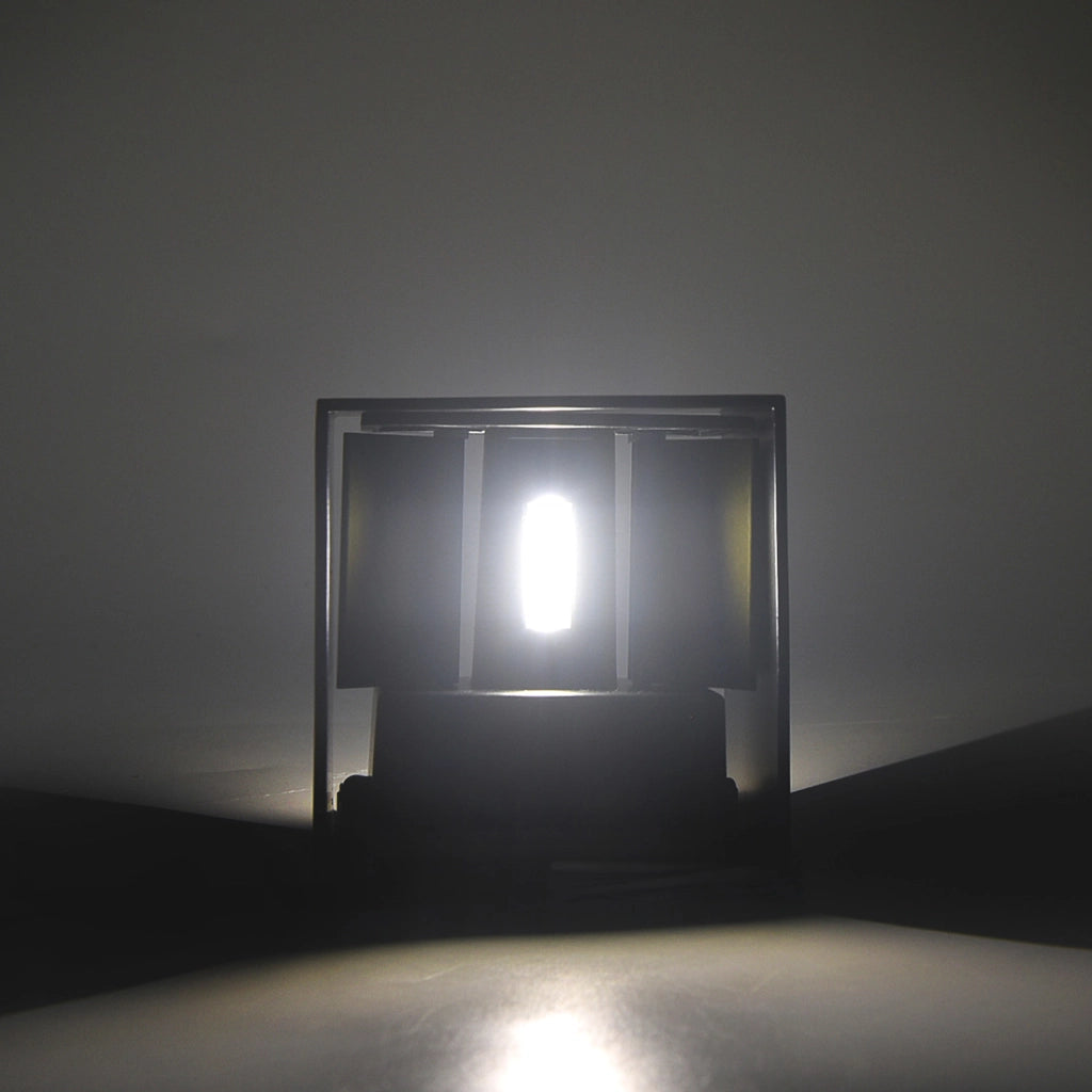 APPLIQUE LED CUBO NERO 10W LUCE NATURALE 4000K° CON EMISSIONE REGOLABILE - ILLUMINAZIONE MODERNA PER INTERNI ED ESTERNI IP65