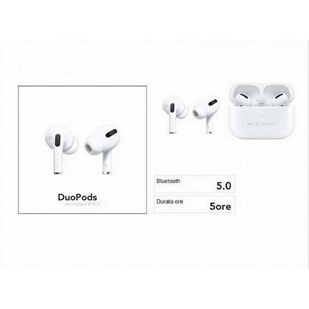 Trade Shop - Auricolari Bluetooth5.0 Duopods V Cuffie Smarphone Con Cover Power Bank Au-bt020 -