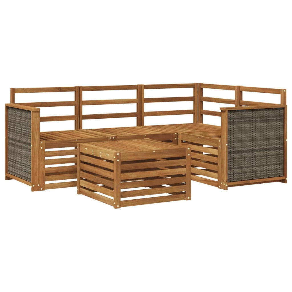 Set di divani da esterno 5 pcs Naturale 59 x 59 x 37 cm 3384315