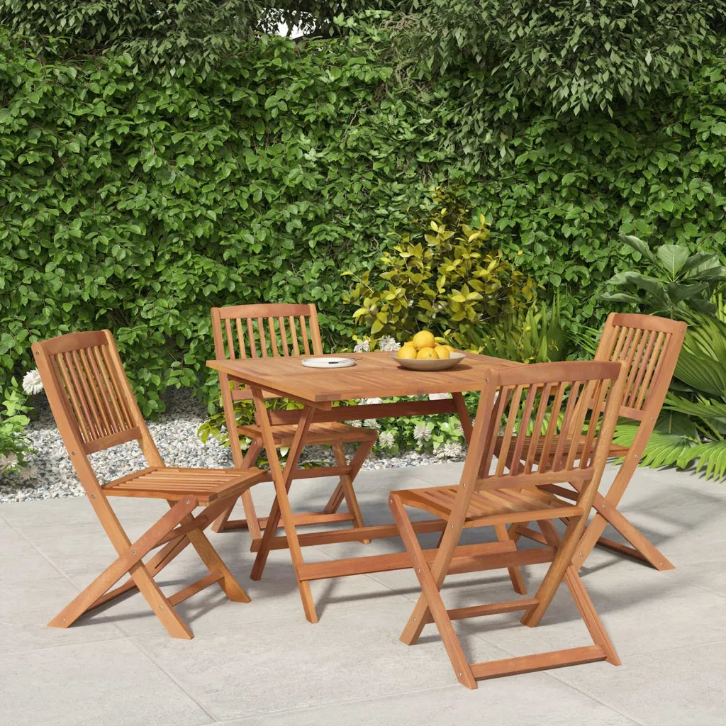Set da Pranzo per Giardino 5 pz in Legno Massello di Acacia 3152900