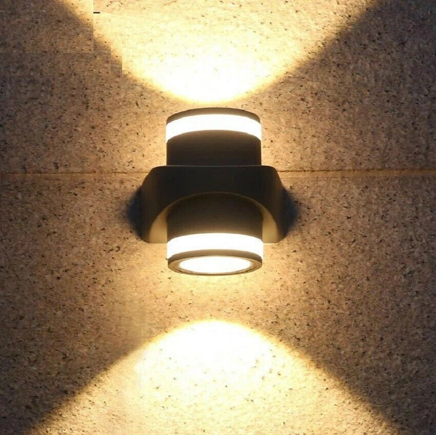 APPLIQUE LAMPADA DA PARETE A LED DA ESTERNO IP65 GRIGIA CON LUCE NATURALE 4000K