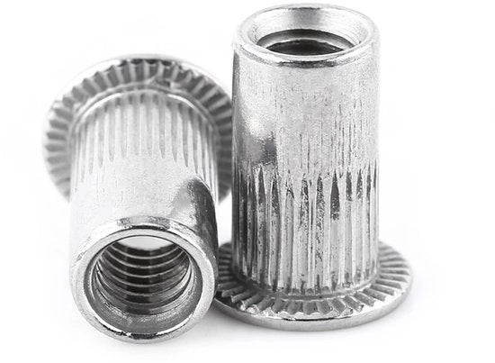 Viti a testa piatta in acciaio inossidabile - 20 pezzi - capo piatto - superficie antiscivolo - argento - viti cieche