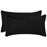Federa 2 pcs HOUTEN Nero 40 x 70 cm Bouclé 917846