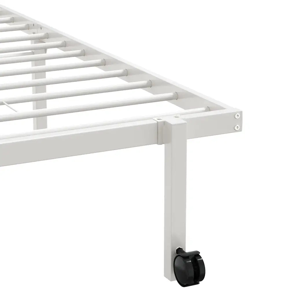 vidaXL Giroletto senza Materasso Pieghevole Bianco 90x200 cm Acciaio