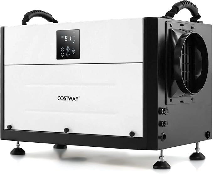 58,5/73,5 L Deumidificatore Commerciale, Deumidificatore Industriale con 3 Modalità e Timer 24H, Sbrinamento Automatico per Cantina Magazzino (73,5 L/giorno Nero)