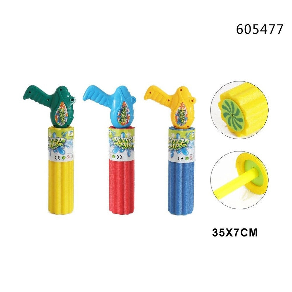 Trade Shop - Pistola Ad Acqua 35x7cm Tubo Schiuma Manico Pvc Estate Giocattoli Bambini 605477 -
