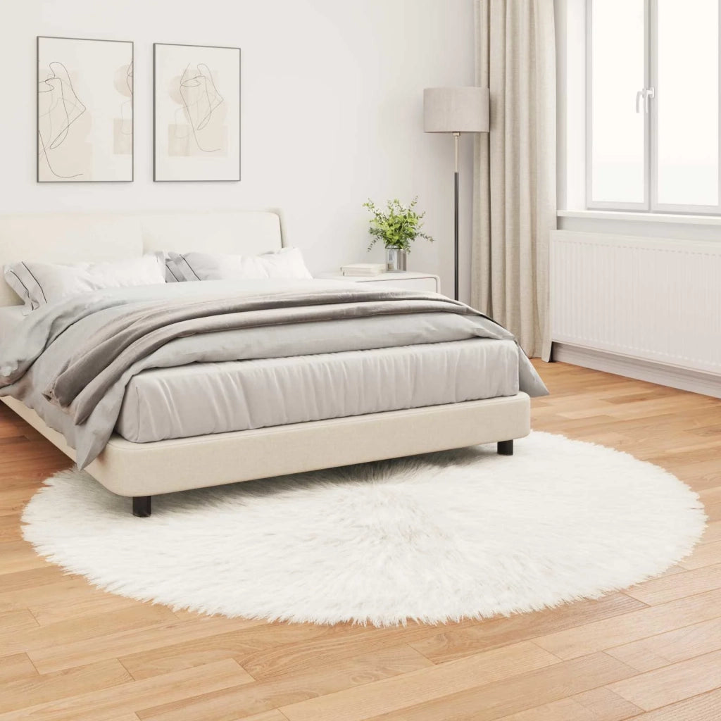 Tappeto in finta TAFALLA Bianco Ø 160 cm Poliestere 42021472