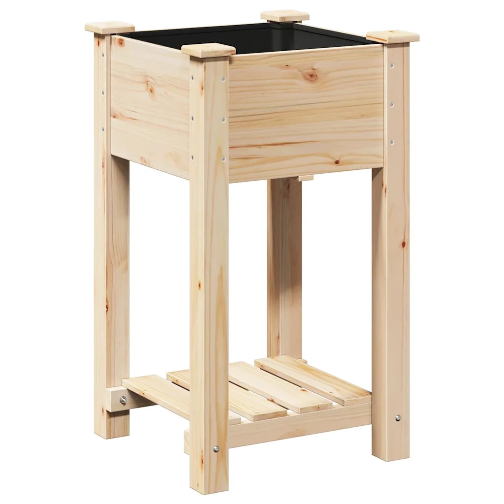 Vaso da giardino con lo scaffale Beige 45 x 45 x 76,5 cm 42006576