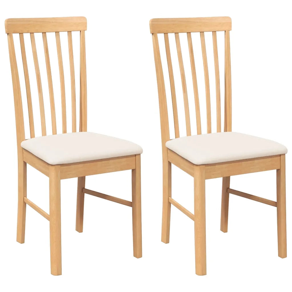 vidaXL Sedie da Pranzo con Cuscini 2 pz in Legno Massello di Hevea