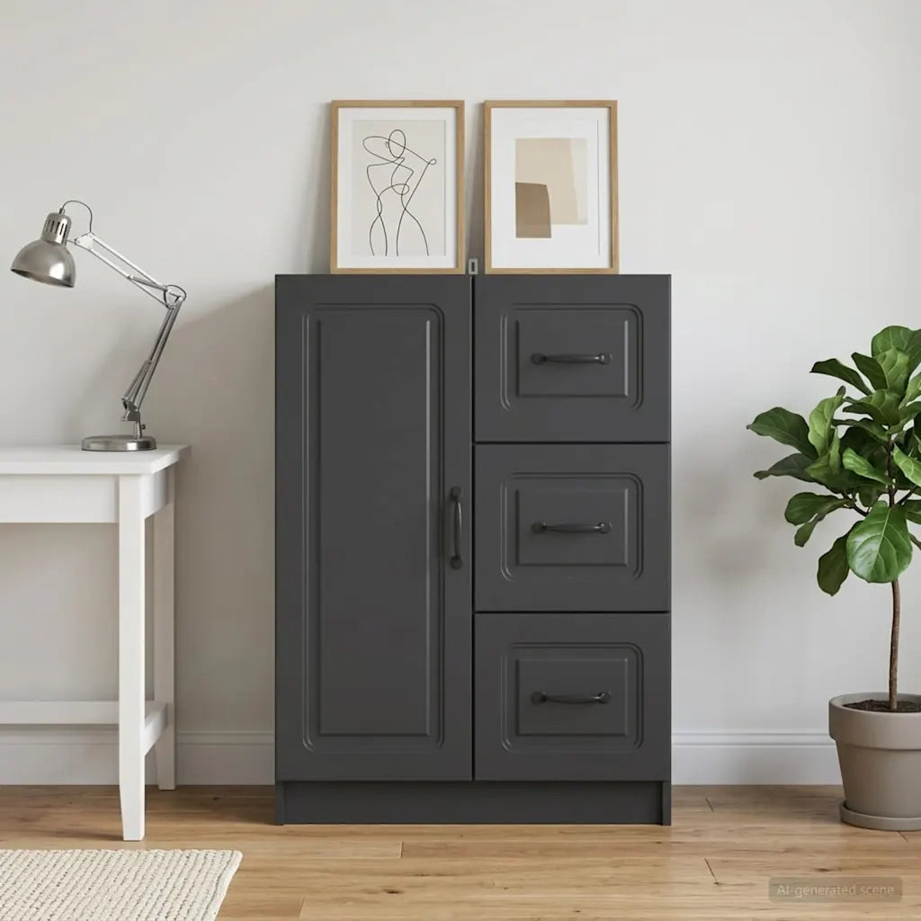 Credenza Nero 66 x 34,5 x 87 cm Legno ingegnerizzato 895776