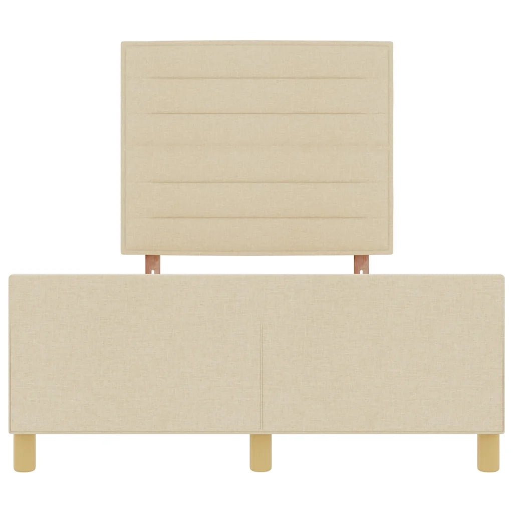 Struttura del letto con testiera Crema 160 x 200 cm Tessuto 3344667