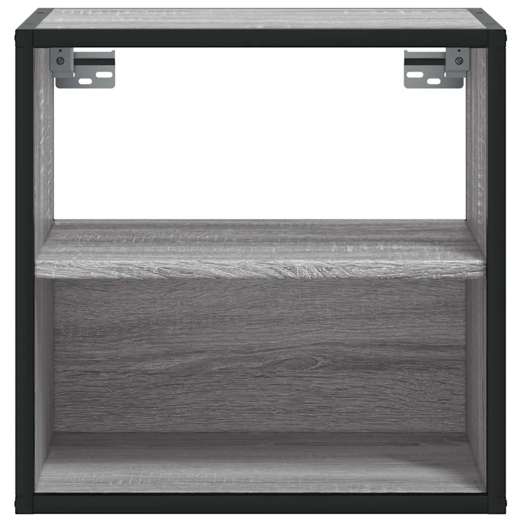 Comodino | Armadio da Notte | Mobiletto da notte a Muro Grigio Sonoma 40x31x39,5 cm