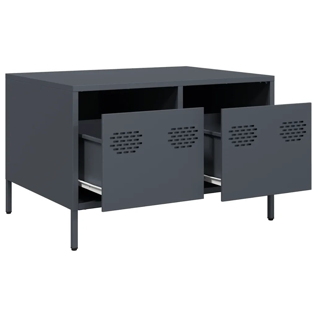 Mobile TV Antracite 68x50x43,5 cm in Acciaio Laminato a Freddo
