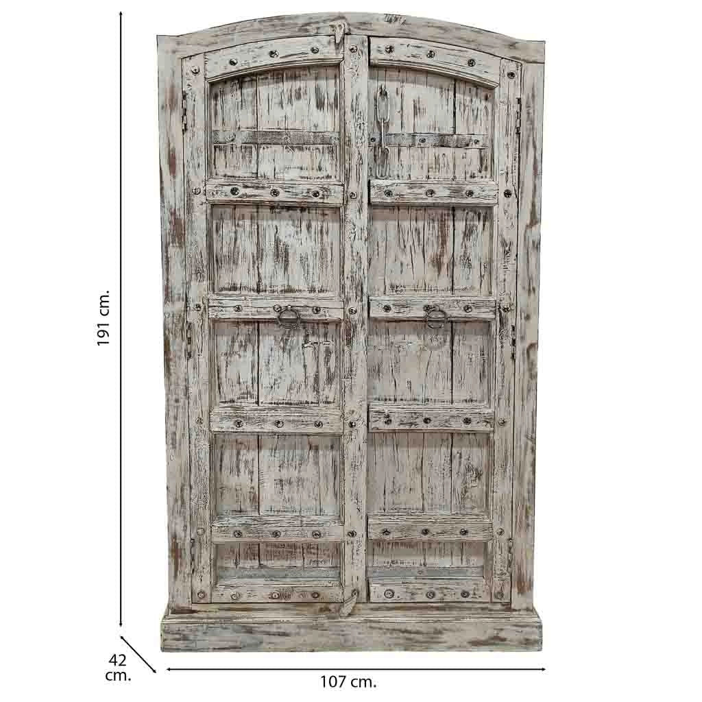 Armadio in legno grigio artigianale 107x42x191h cm