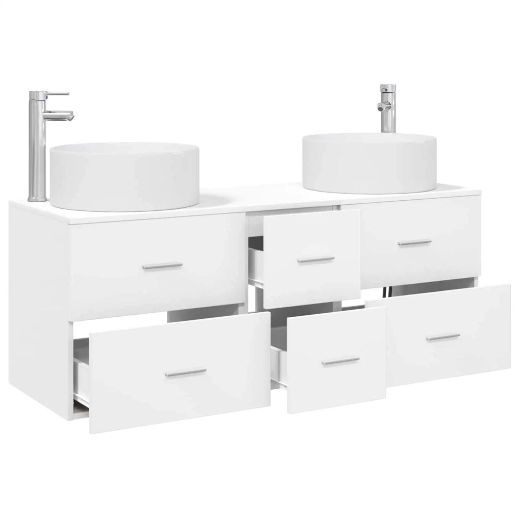 Set di mobili per il bagno 3 pz Bianco 49,5 x 44,5 x 65,5 cm 3405955