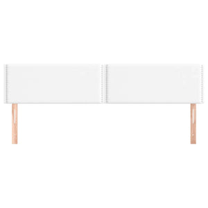 Testiera Bianca 200x5x78/88 cm in Similpelle 345993