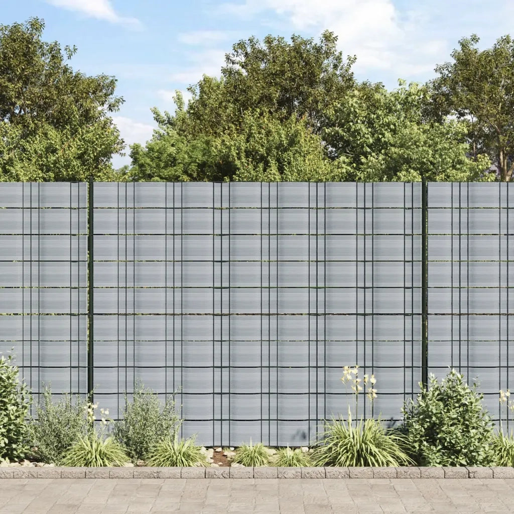 Schermi Privacy da Giardino 10 pz Grigio 252,5x19 cm PVC CFW3862269