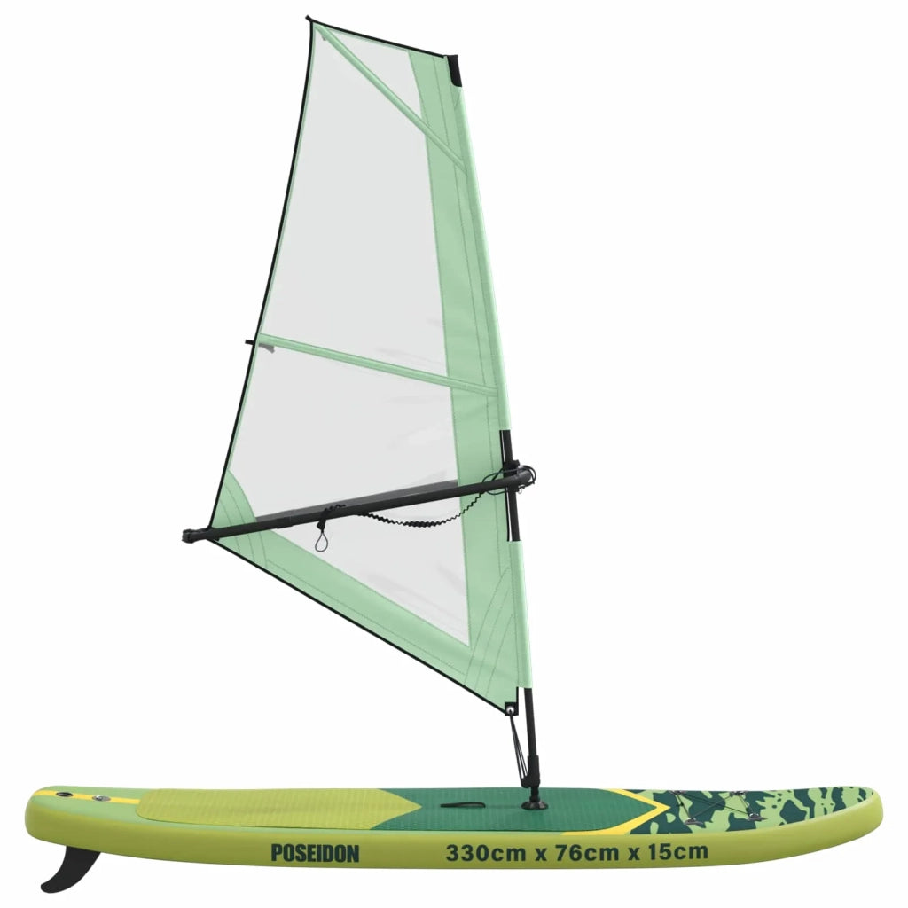 SUP gonfiabile con vela POSEIDON 330 x 76 x 15 cm Verde per 42039138