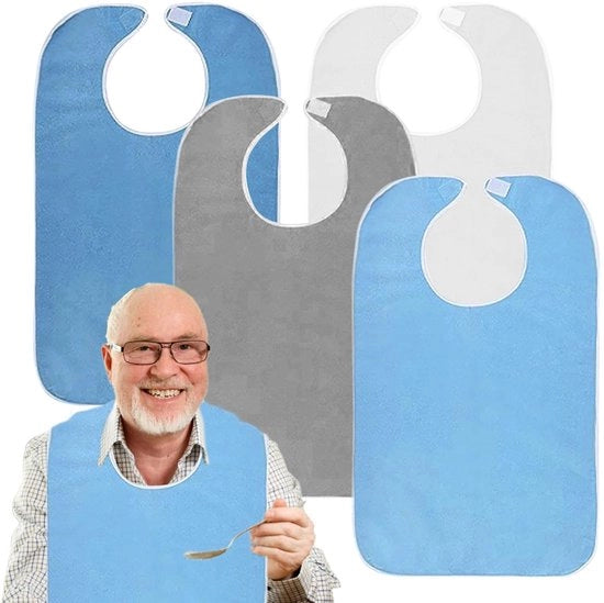 4 pacchi di protezioni per vestiti per adulti, protezioni per vestiti riutilizzabili, lavabili e impermeabili per anziani, protezioni per vestiti per adulti, difensore di abbigliamento unisex per madre e padre