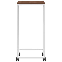 Tavolino con Ruote Bianco 40x30x63,5cm in Legno Multistrato 343098