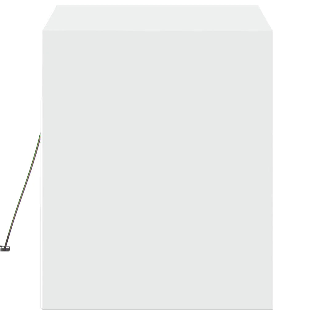 Mobile TV multimediale scaffale TV credenza mobile TV sala da pranzo soggiorno camera da letto montaggio a parete con luci LED 80 x 31 x 35 cm bianco 02_0027912