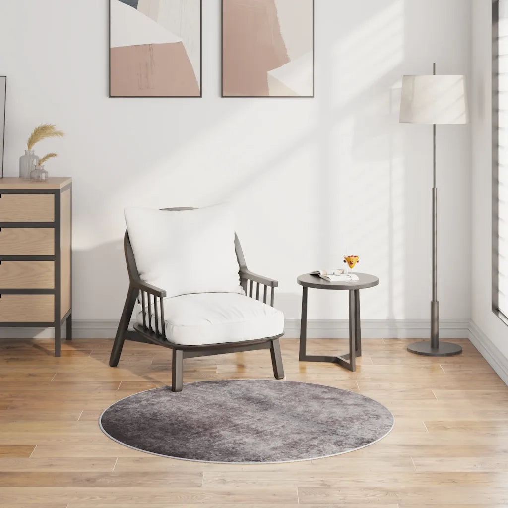 Tappeto Lavabile φ120 cm Grigio 337963