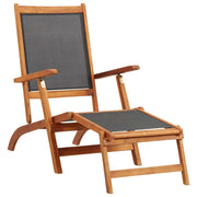 Chaise longue/sdraio da esterno in legno massello di acacia e textilene 02_0011890