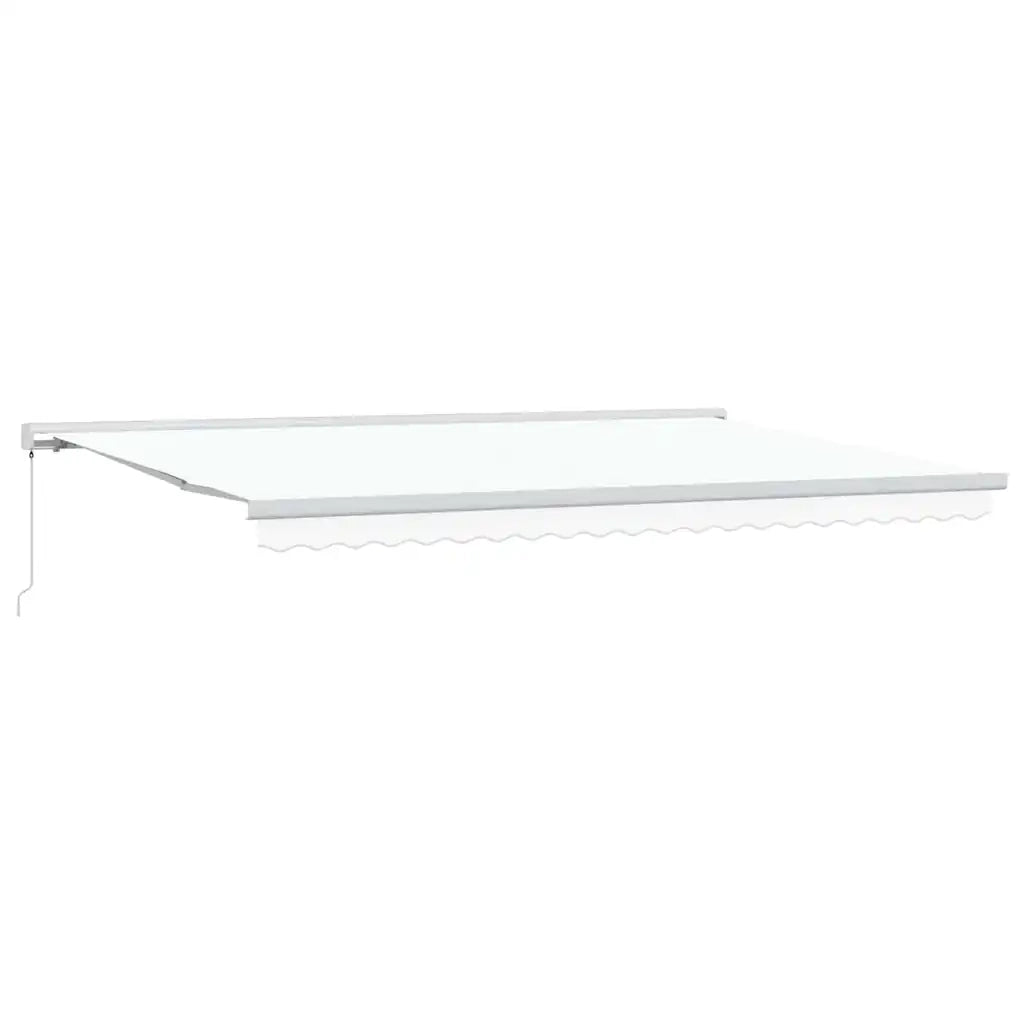 Tenda Retrattile Bianco 500 × 300 cm Tessuto e Metallo 3331363