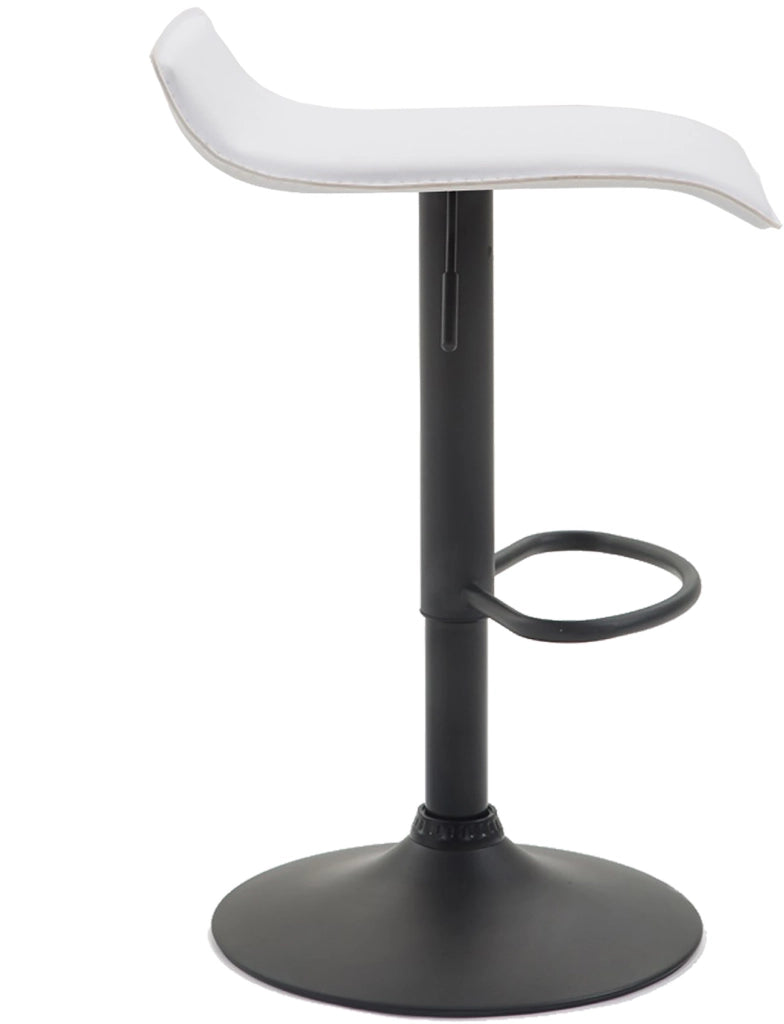 Sgabello Dyn V2 in similpelle bianco,nero