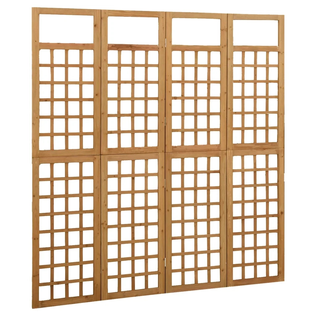 Divisorio Ambienti | Divider per stanze | Paravento a 4 Pannelli in Legno Massello di Abete 161x180 cm