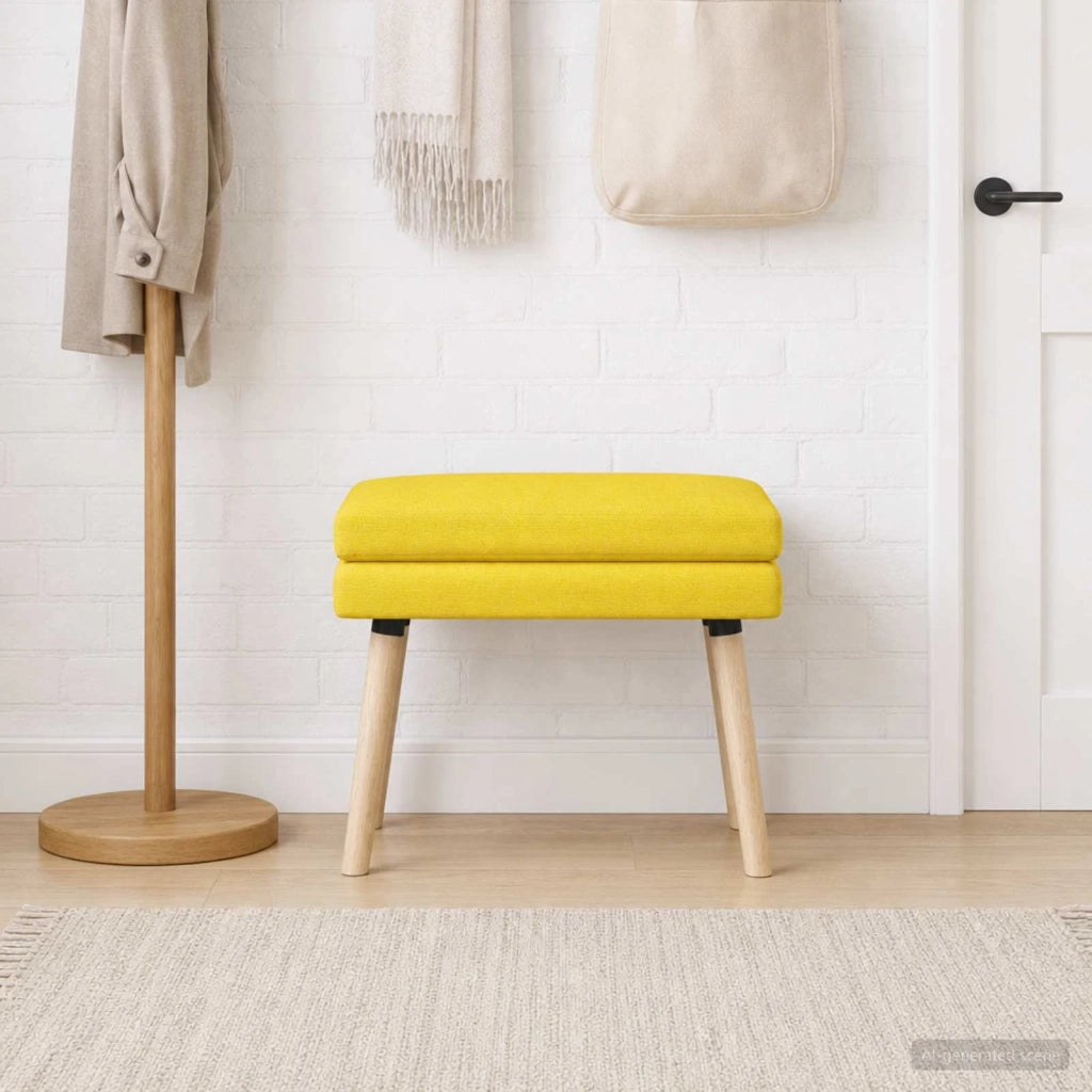 Panchina a doppio strato Giallo Chiaro 60 x 40 x 46 cm Tessuto 42038427