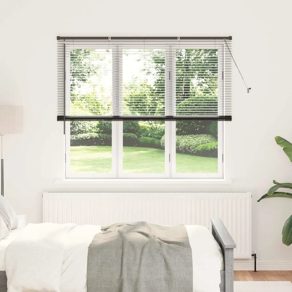 Tendaggi a Veneziana | Tenda a lamelle Nero 175 x 160 cm Alluminio