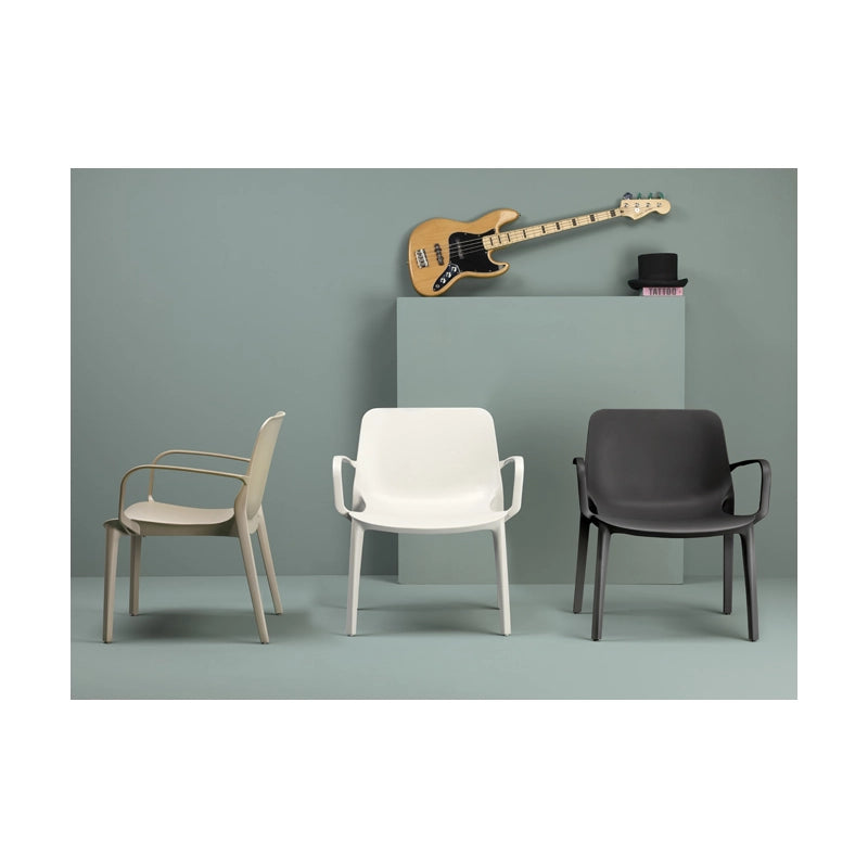 SET 2 SEDIE GINEVRA LOUNGE TECNOPOLIMERO MADE IN ITALY SCAB DESIGN - Lino 11