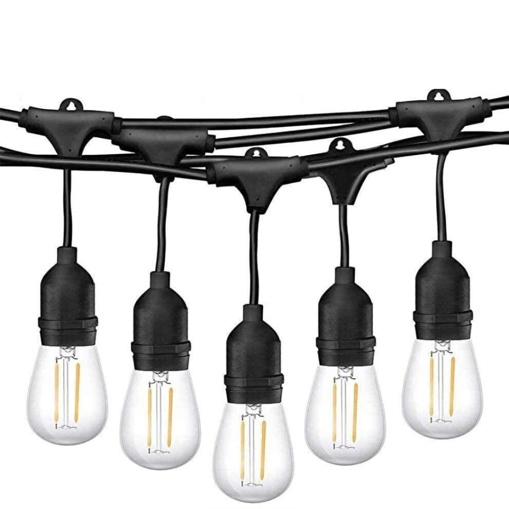 Catena luminosa da esterno corda di luci catenaria 10 metri prolungabile con 10 portalampada E27 lampadine non incluse