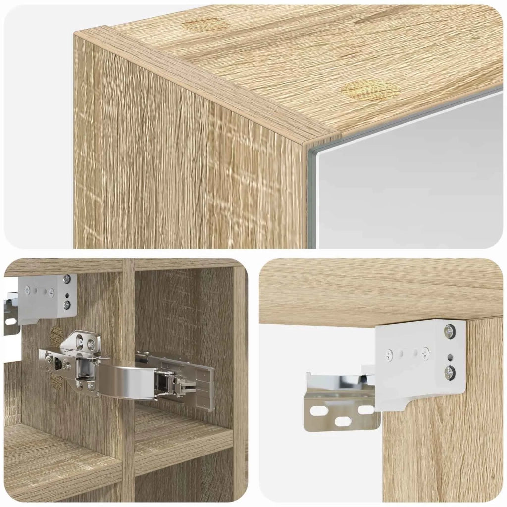 Mobiletto per specchio da bagno Rovere Sonoma 60 x 14,5 x 50 cm