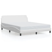 Letto matrimoniale | Letto per adulti | Giroletto Dover Bianco 160x200 cm in Similpelle