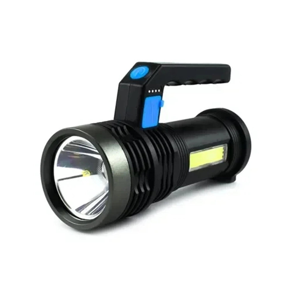 Trade Shop - Torcia Elettrica Portatile Ricaricabile Usb Doppia Funzione Luce Led+cob Emergenza Q-led556 -