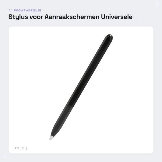 Stilo universale con alta sensibilità - Materiale in lega di alluminio - 2 punti stilografici sostituibili - Compatibile con dispositivi mobili - Adatto per schermi touch - Stilo