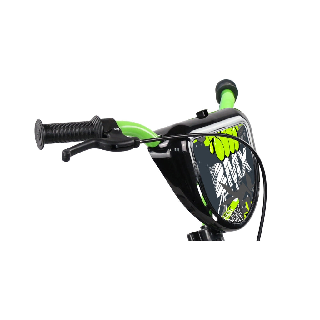 Bicicletta per Bambini 12" BMX Freno Caliper e Stabilizzatori in Acciaio Hi-Ten Verde