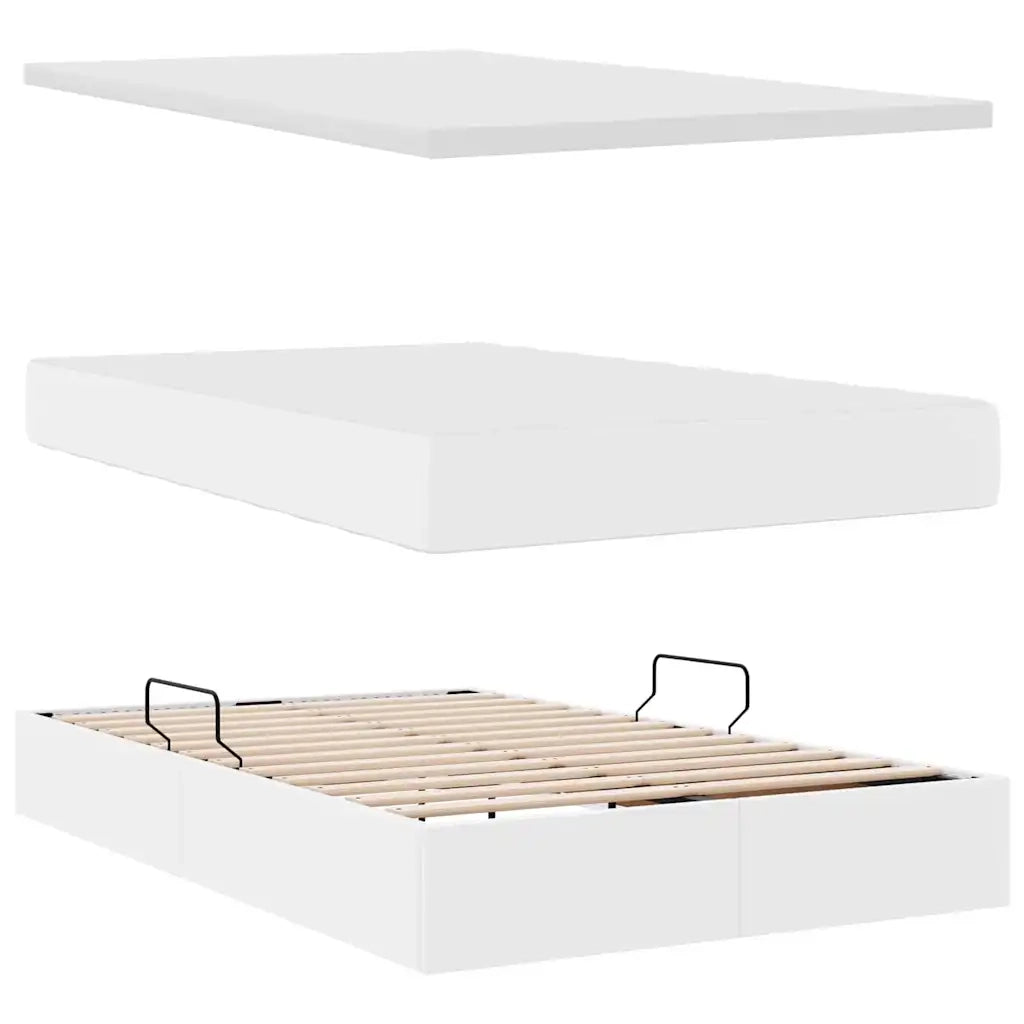 Letto con contenitore e materasso Bianco 120 x 200 cm 3370159