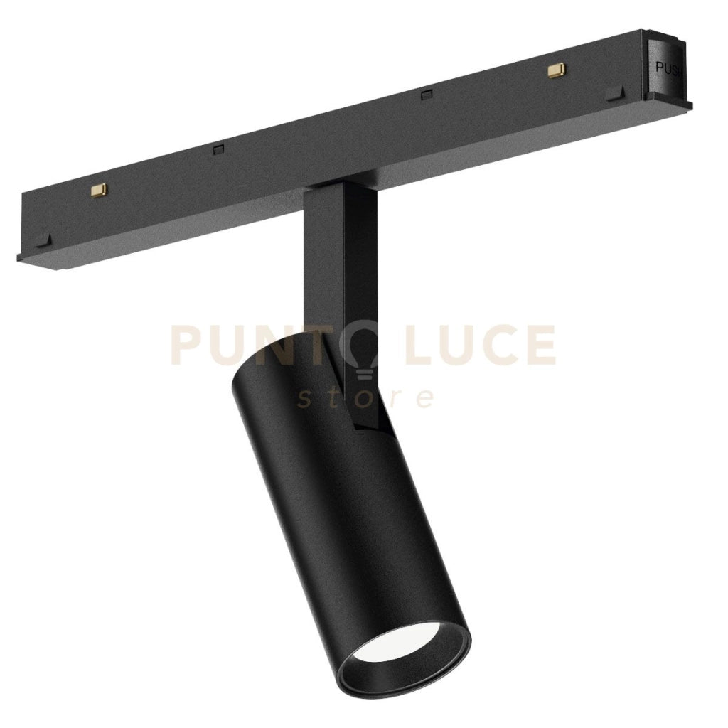GFA1350HD- MODULO LED INCLINABILE REGOLABILE PER BINARIO DOPPIA ACCENSIONE AD INCASTRO MAGNETICO PER BINARIO 48V 2700K 602LM 8W D.3,4CM NERO DIMMERABILE