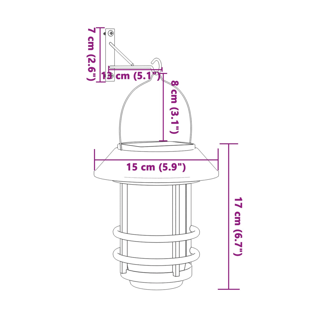 Lanterne Solari da Parete per Esterni 2 pz Bianche CFW5312671
