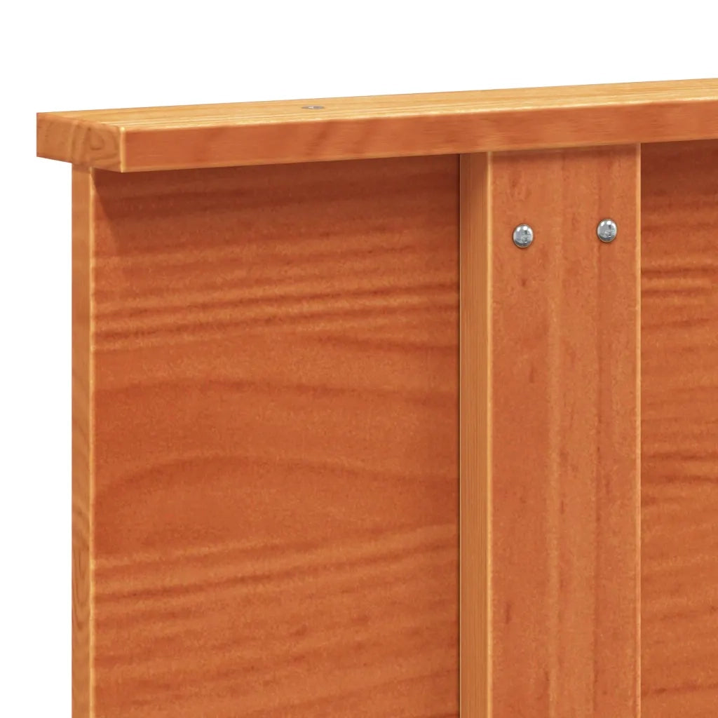Testiera | Testata Marrone Cera 120 cm in Legno Massello di Pino