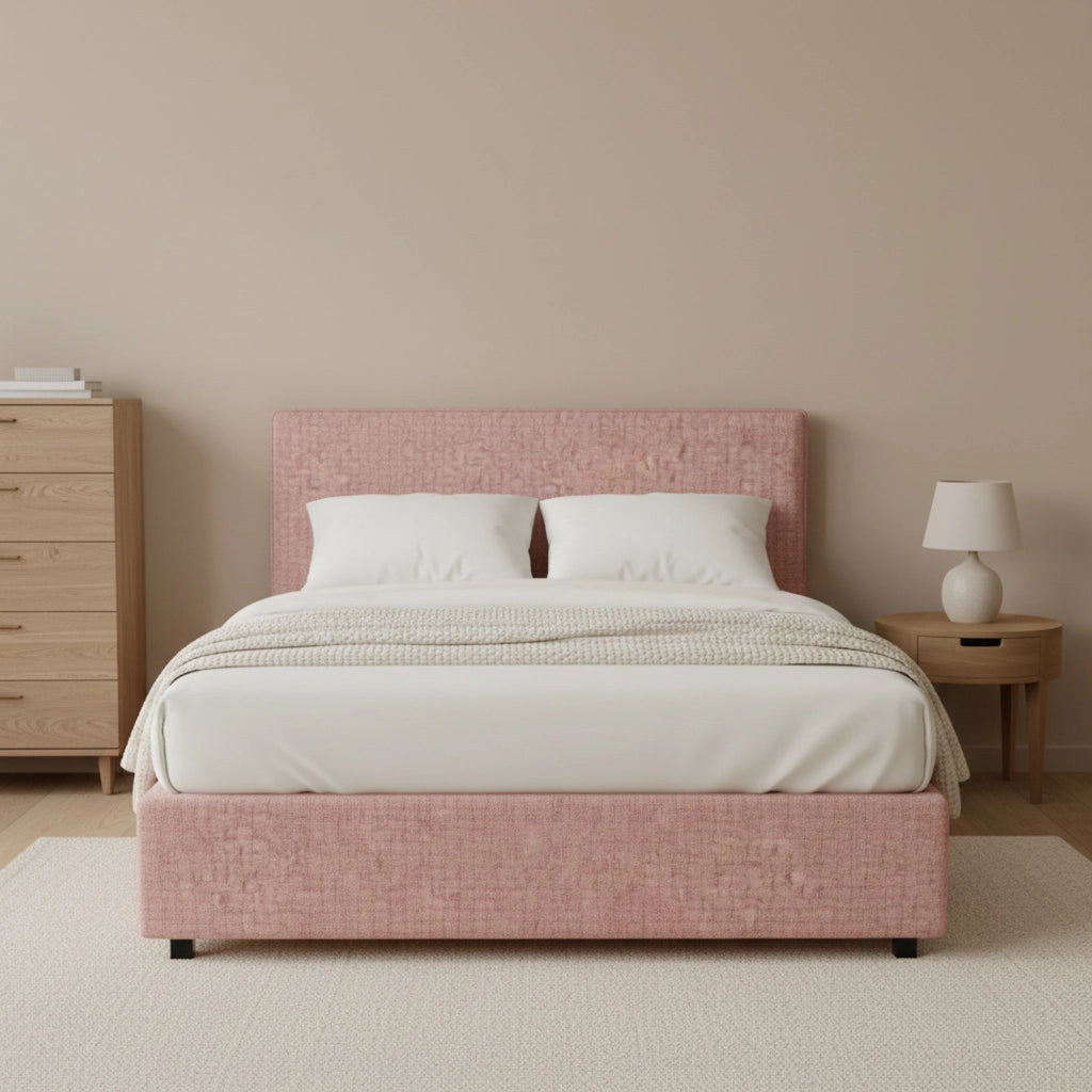 Carlisle, Letto Piazza e Mezza Sfoderabile Made in Italy, Rosa
