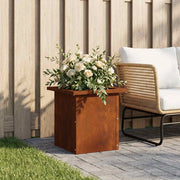 Fioriera da giardino con LED Ruggine 30 x 30 x 30 cm 8008068