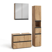 Vicco Set di mobili da bagno Artigiano 3 parti, con colonna