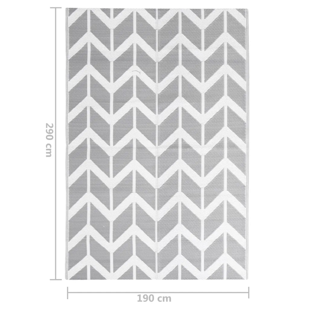 Tappeto da Esterno ARAKIL Grigio 190x290 cm in PP 316952