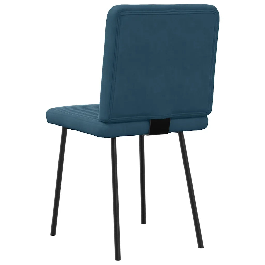 Sedie da Pranzo 6 pz | Sedie da cucina Blu in Velluto
